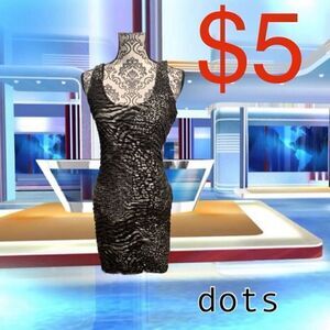 $5 add on item. Dots fitted cocktail dress size L
